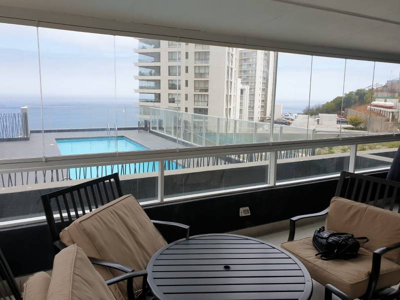 ARRIENDO 3D2B AMOBLADO VISTA AL MAR, RE�ACA NORTE